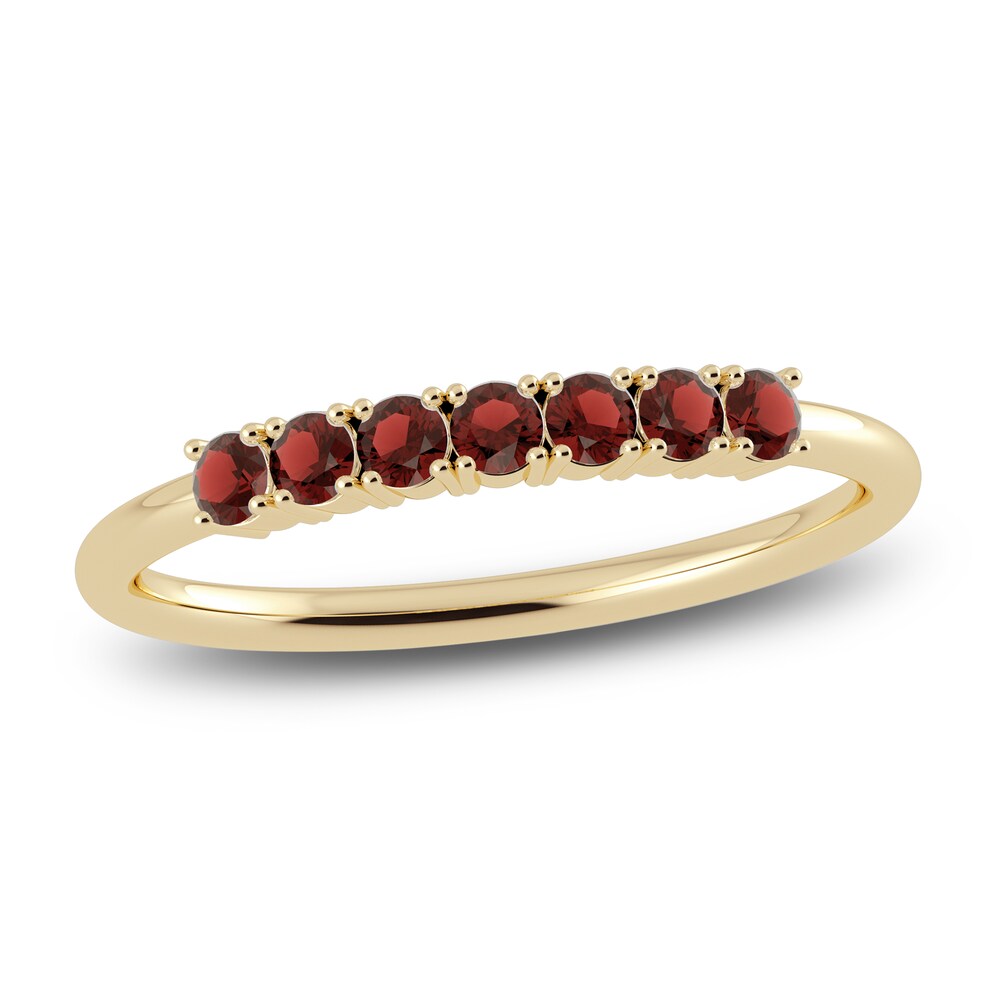 Juliette Maison Natural Garnet Half Eternity Ring 10K Yellow Gold 9xkjN5K6 Juliette Maison Natural Garnet Half Eternity Ring 10K Yellow Gold 9xkjN5K6