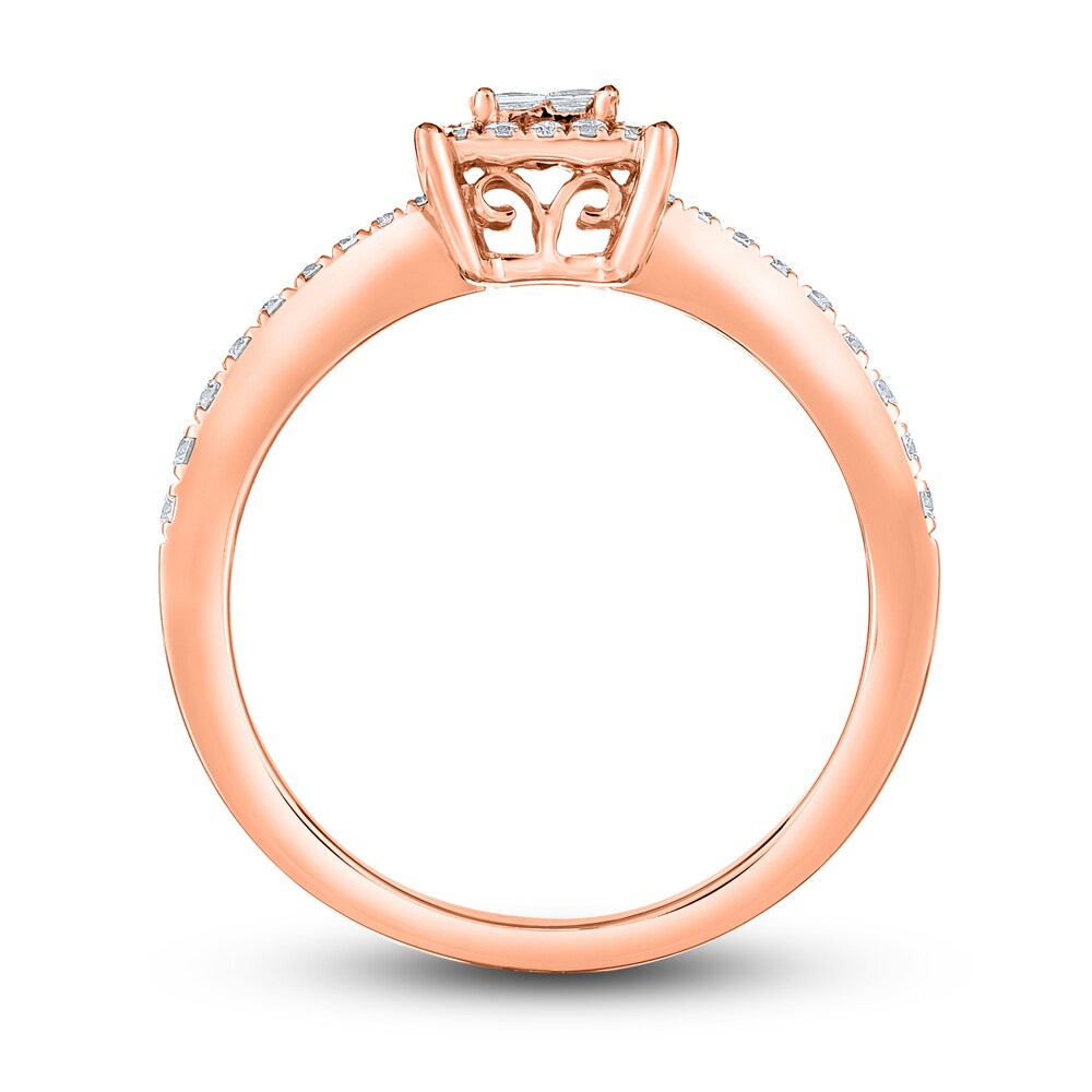 Diamond Ring 3/8 ct tw Round 14K Rose Gold A3IZvEUZ Diamond Ring 3/8 ct tw Round 14K Rose Gold A3IZvEUZ