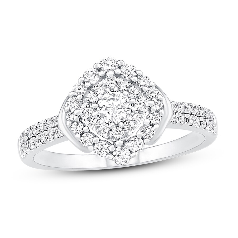 Diamond Ring 1/2 ct tw Round 14K White Gold AERJeJku Diamond Ring 1/2 ct tw Round 14K White Gold AERJeJku