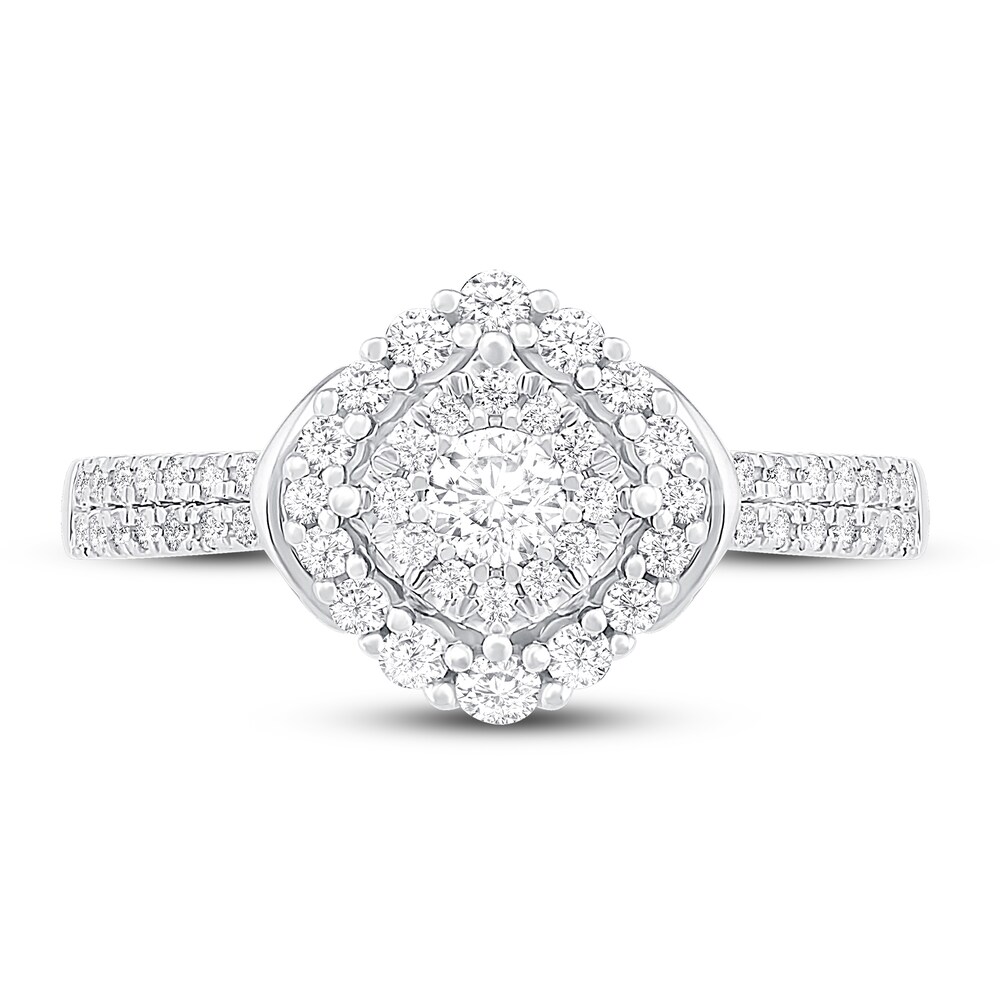 Diamond Ring 1/2 ct tw Round 14K White Gold AERJeJku Diamond Ring 1/2 ct tw Round 14K White Gold AERJeJku