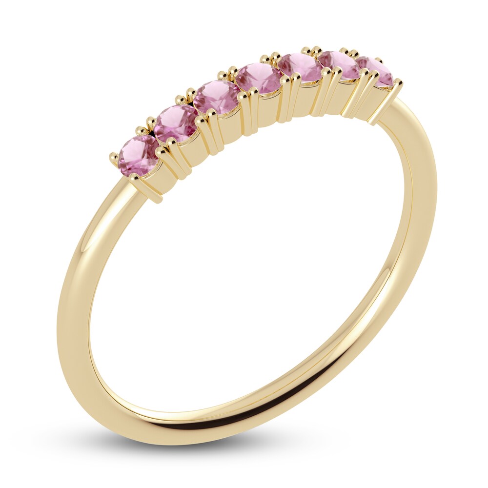 Juliette Maison Natural Pink Tourmaline Half Eternity Ring 10K Yellow Gold AFvAPNro Juliette Maison Natural Pink Tourmaline Half Eternity Ring 10K Yellow Gold AFvAPNro