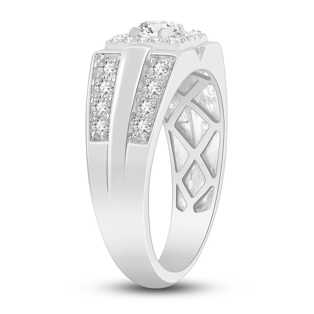 Men\'s Diamond Ring 1 ct tw Round 14K White Gold AJb3H2K0 Men\'s Diamond Ring 1 ct tw Round 14K White Gold AJb3H2K0