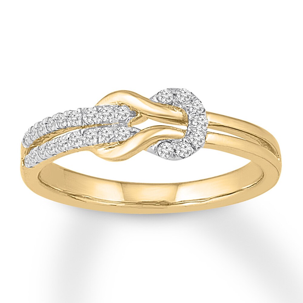 Diamond Knot Necklace 1/6 carat tw Round 10K Yellow Gold ALVcsNQu Diamond Knot Necklace 1/6 carat tw Round 10K Yellow Gold ALVcsNQu