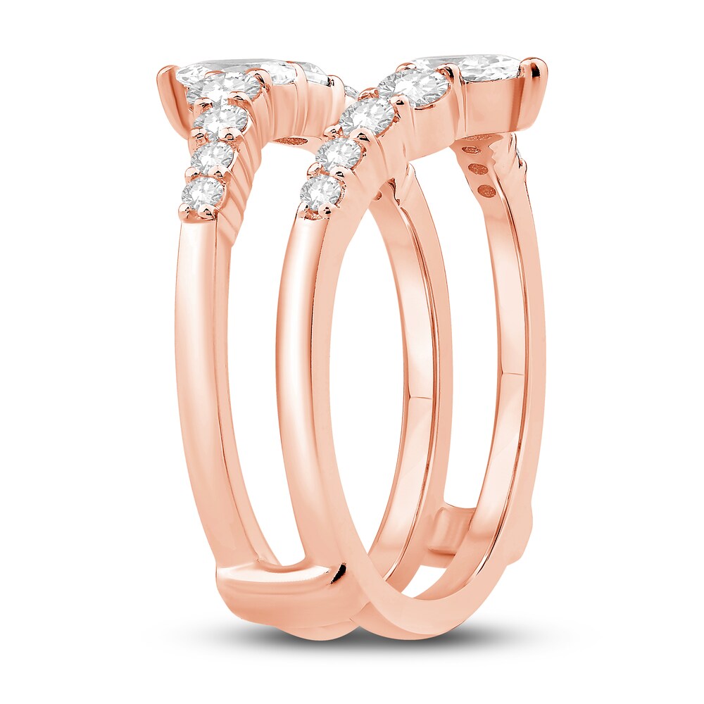 Diamond Enhancer Ring 7/8 ct tw Round/Pear 14K Rose Gold AOWi3tGu Diamond Enhancer Ring 7/8 ct tw Round/Pear 14K Rose Gold AOWi3tGu