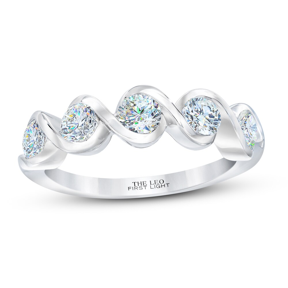 THE LEO First Light Diamond Ring 1 ct tw Round 14K White Gold AVTSFIiY THE LEO First Light Diamond Ring 1 ct tw Round 14K White Gold AVTSFIiY