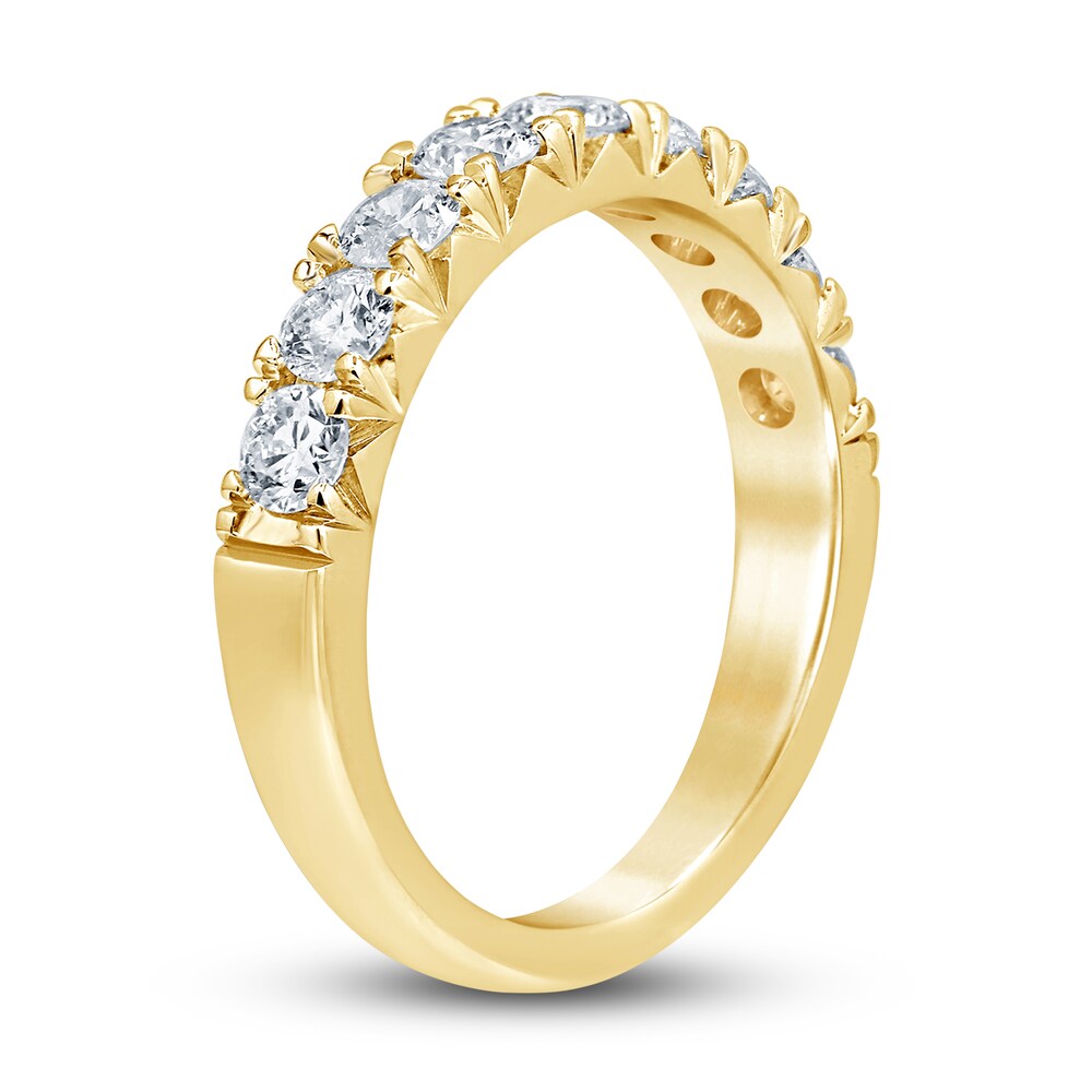 Diamond Anniversary Ring 1 ct tw Round 14K Yellow Gold AXyWwEB2 Diamond Anniversary Ring 1 ct tw Round 14K Yellow Gold AXyWwEB2