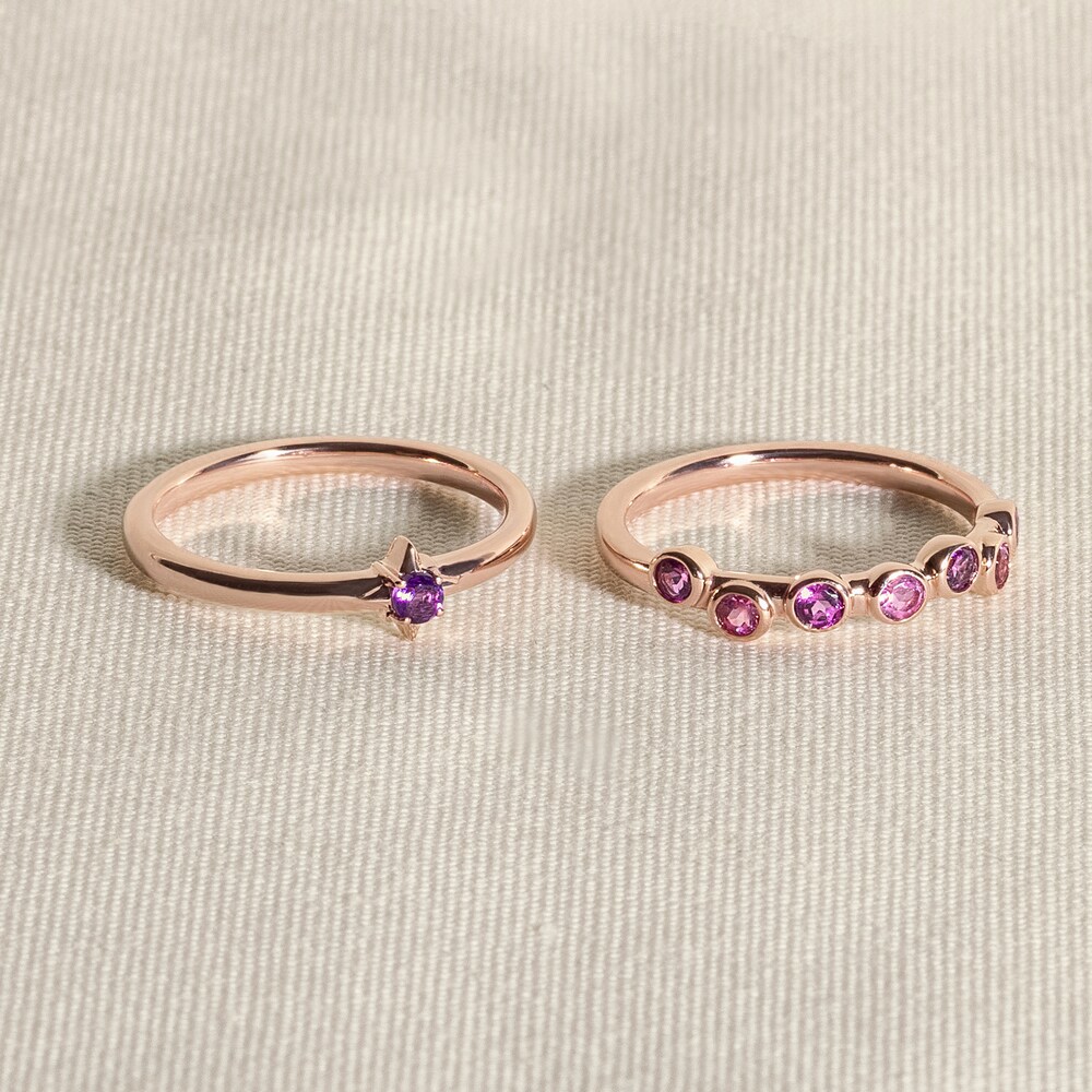 Juliette Maison Natural Blue Zircon & Natural Blue Sapphire Ring 10K White Gold AgfHkAUi