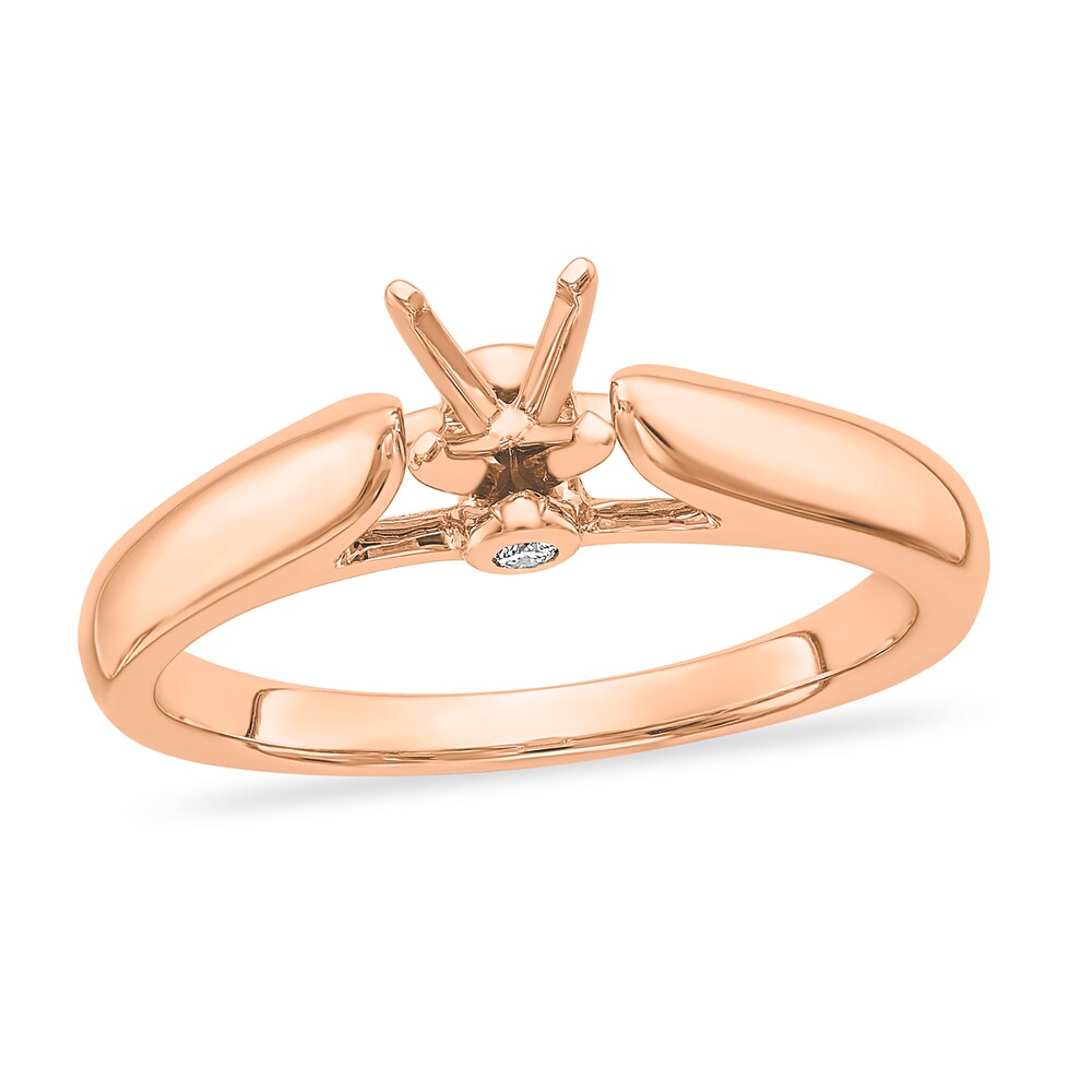 Ring Setting Diamond Accents 14K Rose Gold AiXcw5M6 Ring Setting Diamond Accents 14K Rose Gold AiXcw5M6