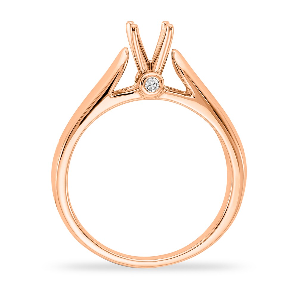 Ring Setting Diamond Accents 14K Rose Gold AiXcw5M6 Ring Setting Diamond Accents 14K Rose Gold AiXcw5M6