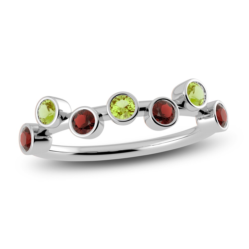 Juliette Maison Natural Peridot & Natural Garnet Ring 10K White Gold Am5jE26B Juliette Maison Natural Peridot & Natural Garnet Ring 10K White Gold Am5jE26B