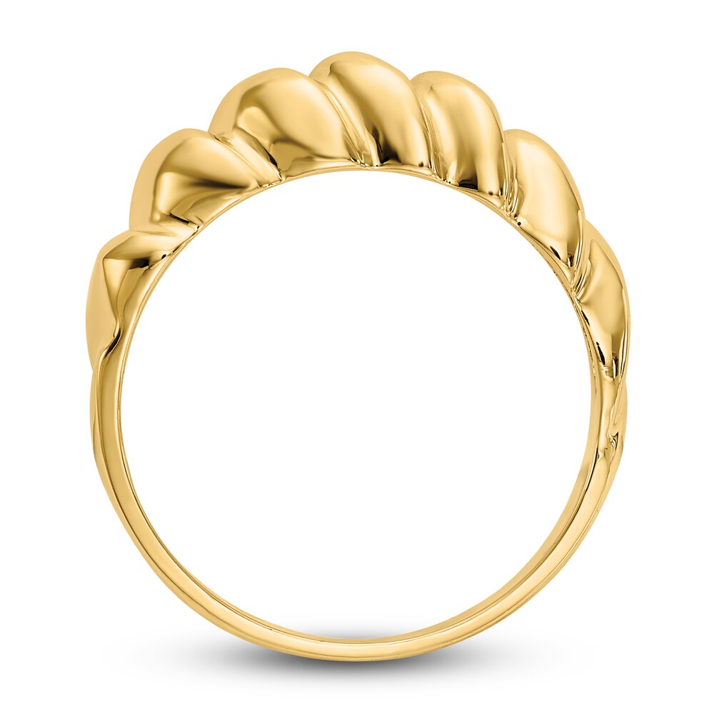 High-Polish Twisted Dome Ring 14K Yellow Gold Az6jU0og High-Polish Twisted Dome Ring 14K Yellow Gold Az6jU0og