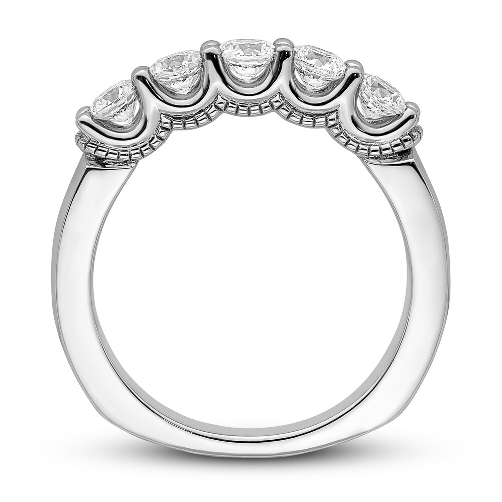 Hearts Desire Diamond Anniversary Ring 3/4 ct tw Round 18K White Gold B0ULWjGv