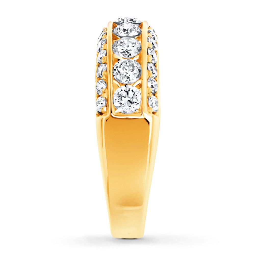 Diamond Anniversary Band 2 ct tw Round-cut 14K Yellow Gold B2nI3iT6 Diamond Anniversary Band 2 ct tw Round-cut 14K Yellow Gold B2nI3iT6