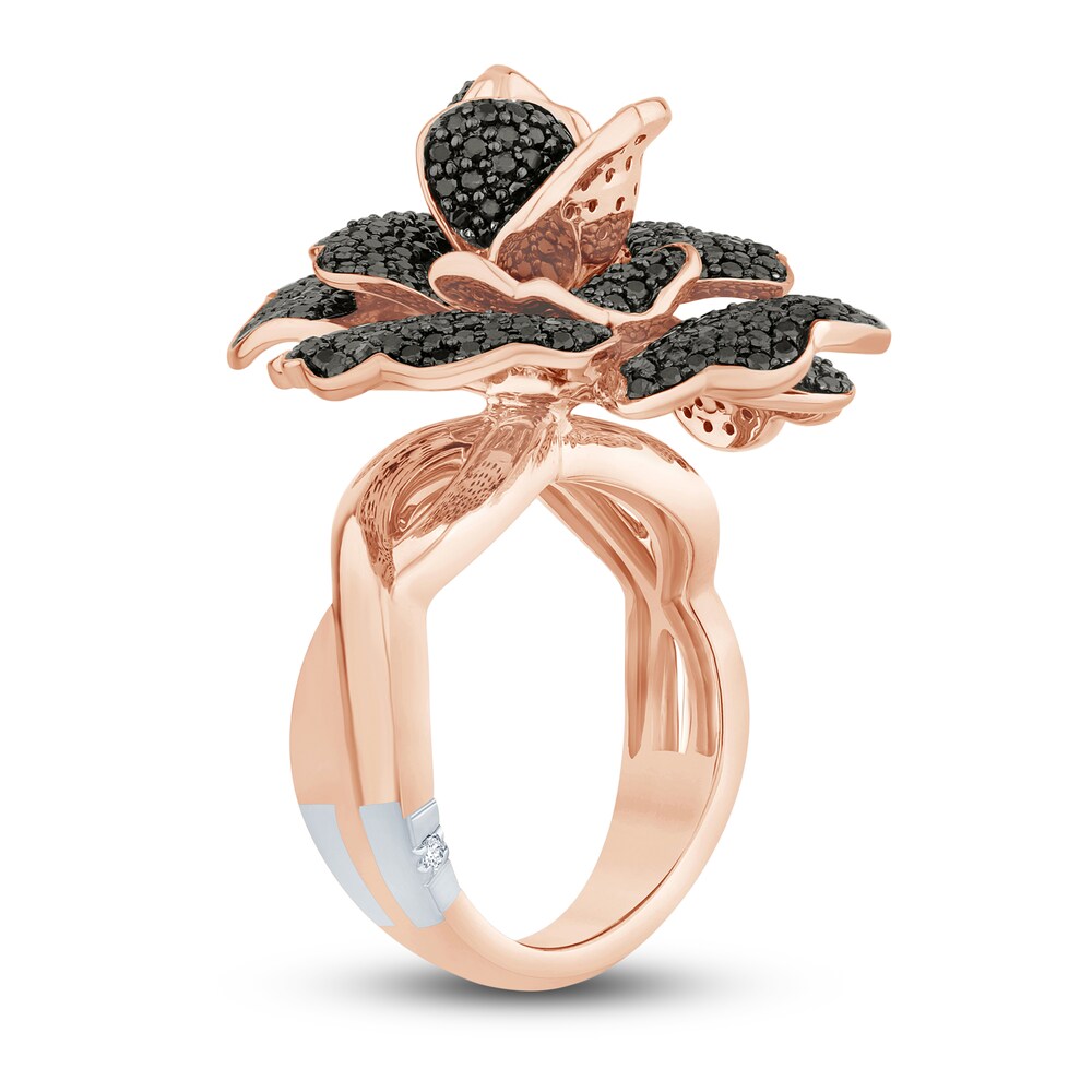 Pnina Tornai Black Diamond Ring 2-5/8 ct tw Round 14K Rose Gold B84yd5iE Pnina Tornai Black Diamond Ring 2-5/8 ct tw Round 14K Rose Gold B84yd5iE