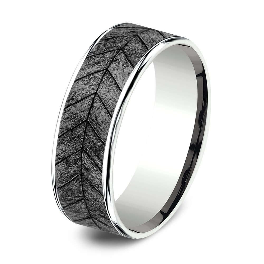 Chevron Wedding Band Tantalum/14K White Gold 7.5mm BDdpVYf2 Chevron Wedding Band Tantalum/14K White Gold 7.5mm BDdpVYf2