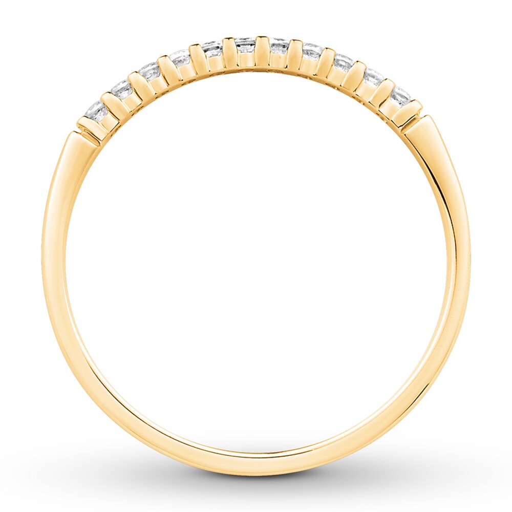 Diamond Anniversary Band 1/10 ct tw Round-cut 10K Yellow Gold BFn0Imux Diamond Anniversary Band 1/10 ct tw Round-cut 10K Yellow Gold BFn0Imux