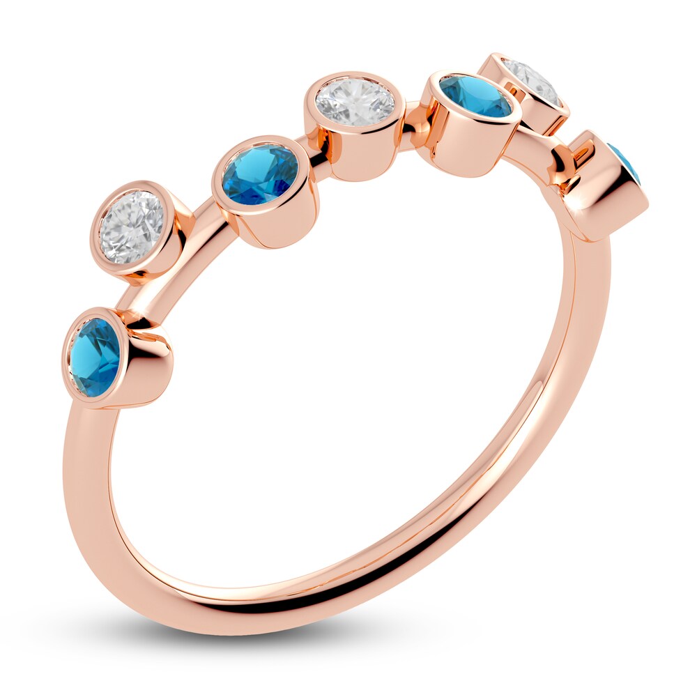 Juliette Maison Natural White Sapphire & Natural Blue Zircon Ring 10K Rose Gold BUmQu6fL Juliette Maison Natural White Sapphire & Natural Blue Zircon Ring 10K Rose Gold BUmQu6fL