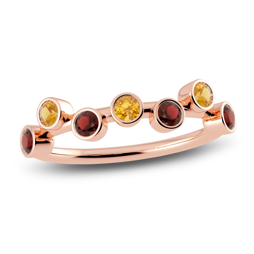 Juliette Maison Natural Citrine & Natural Garnet Ring 10K Rose Gold BZgilJA0 Juliette Maison Natural Citrine & Natural Garnet Ring 10K Rose Gold BZgilJA0