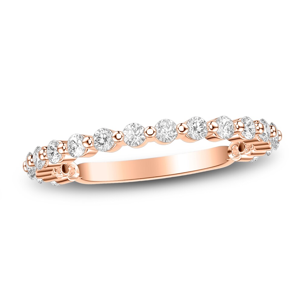 Diamond Semi-Eternity Band 1/2 ct tw Round 14K Rose Gold Bhp9j3KA Diamond Semi-Eternity Band 1/2 ct tw Round 14K Rose Gold Bhp9j3KA