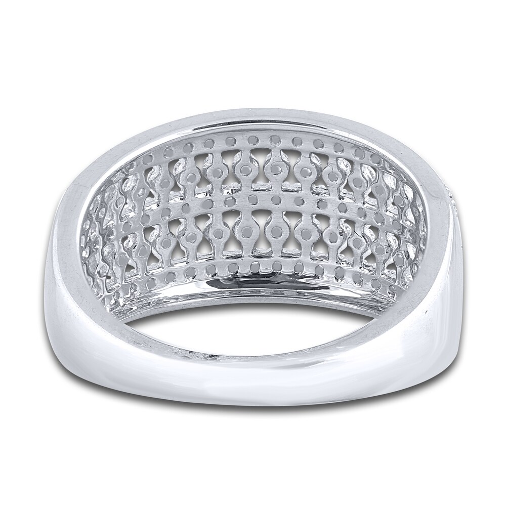 Diamond Multi-Row Anniversary Band 1/2 ct tw Round 14K White Gold BtdKIB4E Diamond Multi-Row Anniversary Band 1/2 ct tw Round 14K White Gold BtdKIB4E