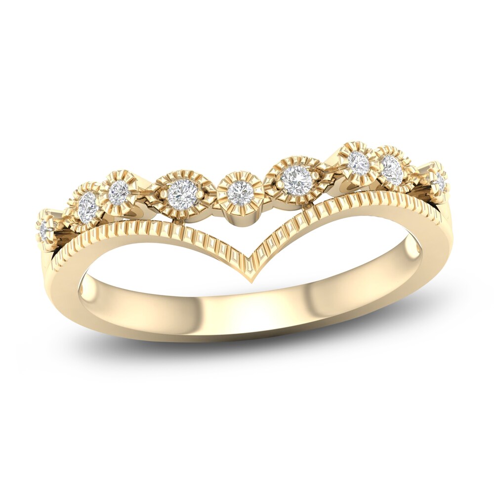 Diamond Milgrain Ring 1/10 ct tw Round 14K Yellow Gold BuoFXU2i Diamond Milgrain Ring 1/10 ct tw Round 14K Yellow Gold BuoFXU2i