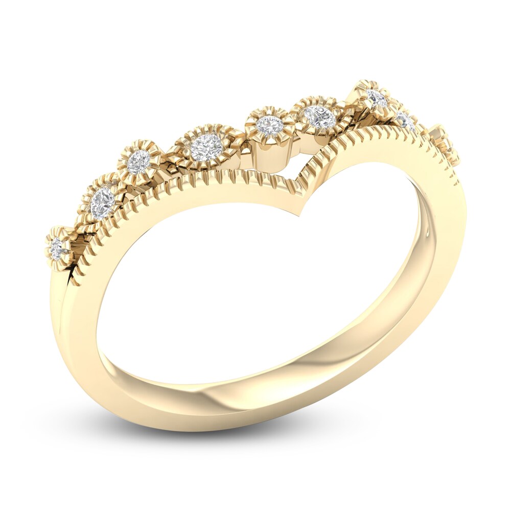 Diamond Milgrain Ring 1/10 ct tw Round 14K Yellow Gold BuoFXU2i Diamond Milgrain Ring 1/10 ct tw Round 14K Yellow Gold BuoFXU2i