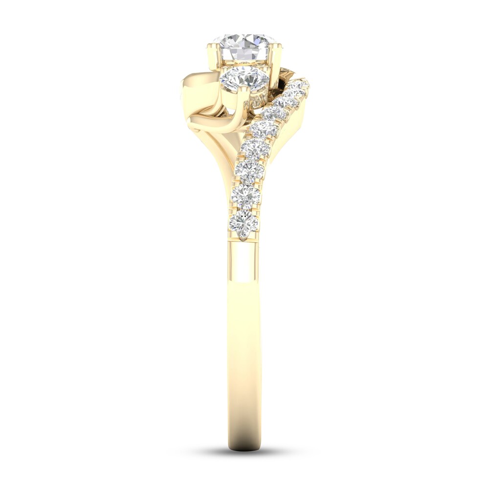 Diamond 3-Stone Ring 3/4 ct tw Round 10K Yellow Gold Bvravuq5 Diamond 3-Stone Ring 3/4 ct tw Round 10K Yellow Gold Bvravuq5