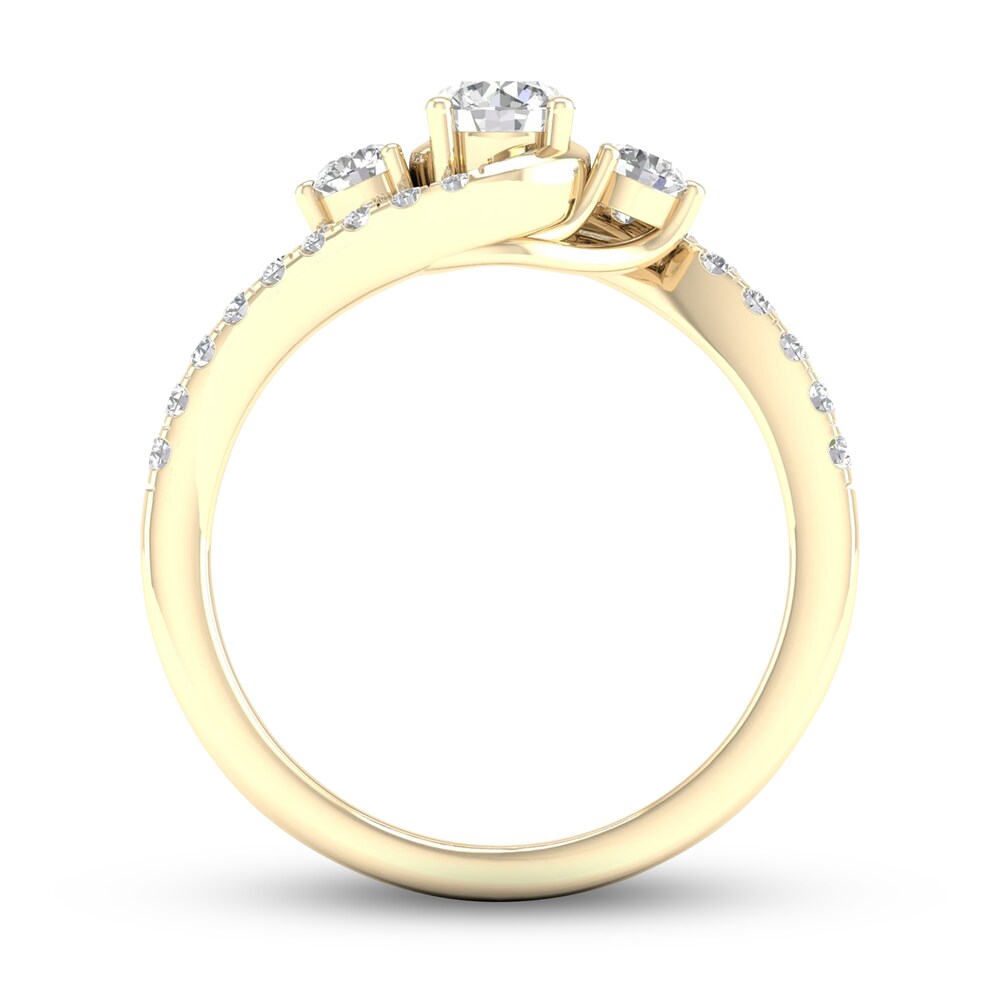 Diamond 3-Stone Ring 3/4 ct tw Round 10K Yellow Gold Bvravuq5 Diamond 3-Stone Ring 3/4 ct tw Round 10K Yellow Gold Bvravuq5