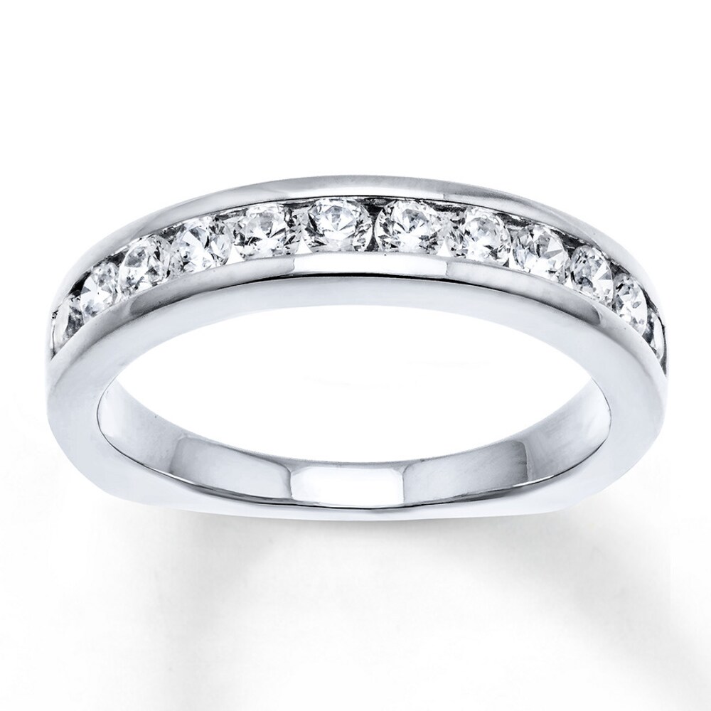 Hearts Desire Anniversary Band 5/8 cttw Diamonds 18K White Gold C6I1bEX6