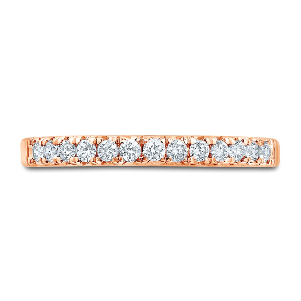 French Pave Diamond Wedding Band 1/4 ct tw Round 14K Rose Gold CCBDye9S French Pave Diamond Wedding Band 1/4 ct tw Round 14K Rose Gold CCBDye9S
