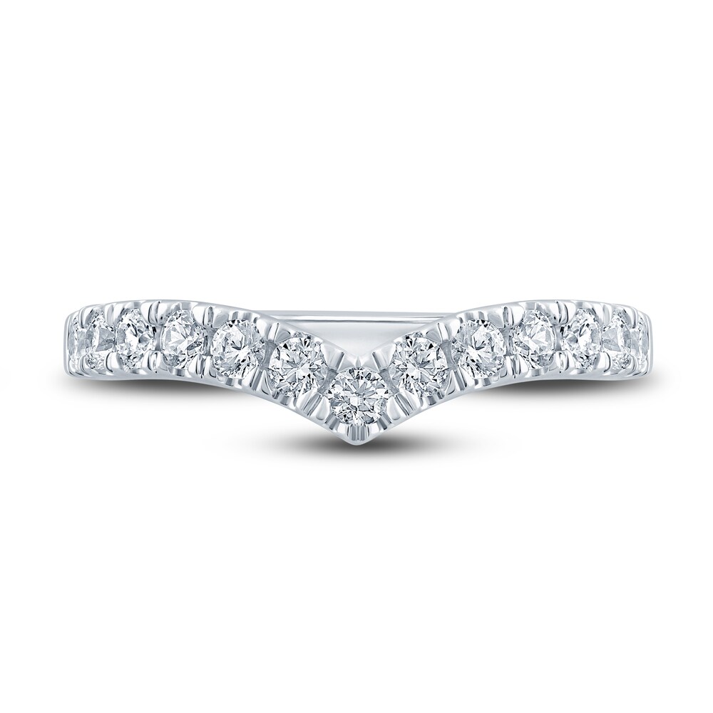 Diamond Contour Anniversary Ring 1/2 ct tw Round 14K White Gold CEYsdhpd Diamond Contour Anniversary Ring 1/2 ct tw Round 14K White Gold CEYsdhpd