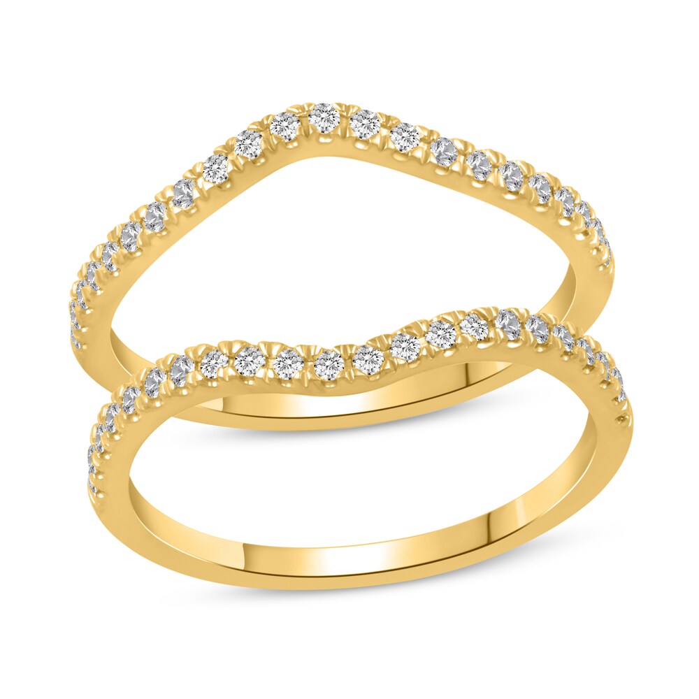 Diamond Double Wedding Band Set 1/4 ct tw 14K Yellow Gold CIZ489w2 Diamond Double Wedding Band Set 1/4 ct tw 14K Yellow Gold CIZ489w2