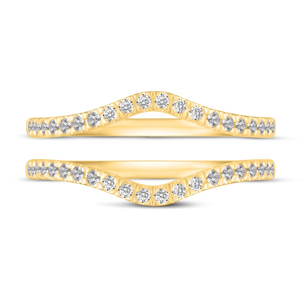 Diamond Double Wedding Band Set 1/4 ct tw 14K Yellow Gold CIZ489w2 Diamond Double Wedding Band Set 1/4 ct tw 14K Yellow Gold CIZ489w2