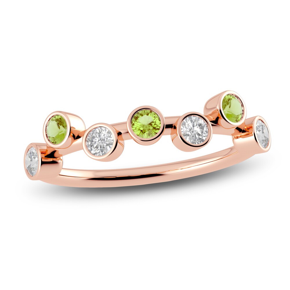 Juliette Maison Natural Peridot & Natural White Sapphire Ring 10K Rose Gold CUYOx7gp Juliette Maison Natural Peridot & Natural White Sapphire Ring 10K Rose Gold CUYOx7gp