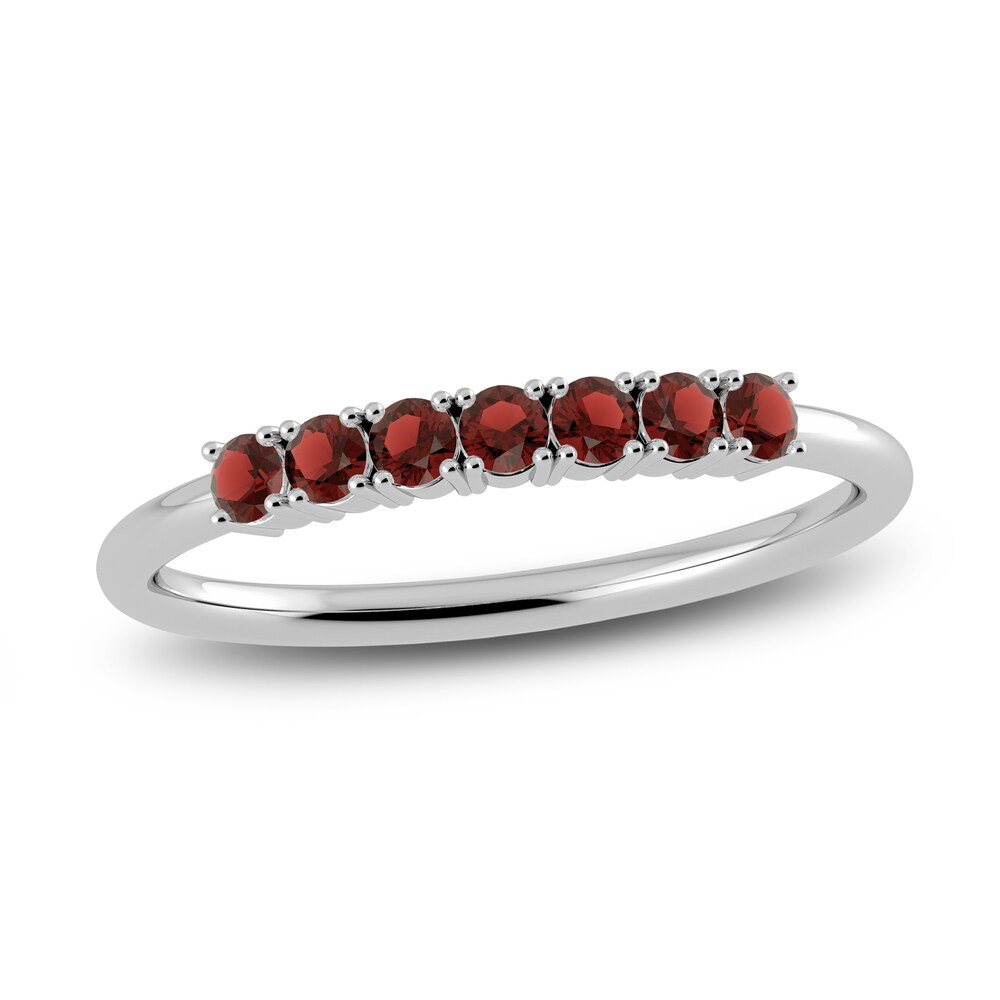 Juliette Maison Natural Garnet Half Eternity Ring 10K White Gold CkY7AZwI Juliette Maison Natural Garnet Half Eternity Ring 10K White Gold CkY7AZwI
