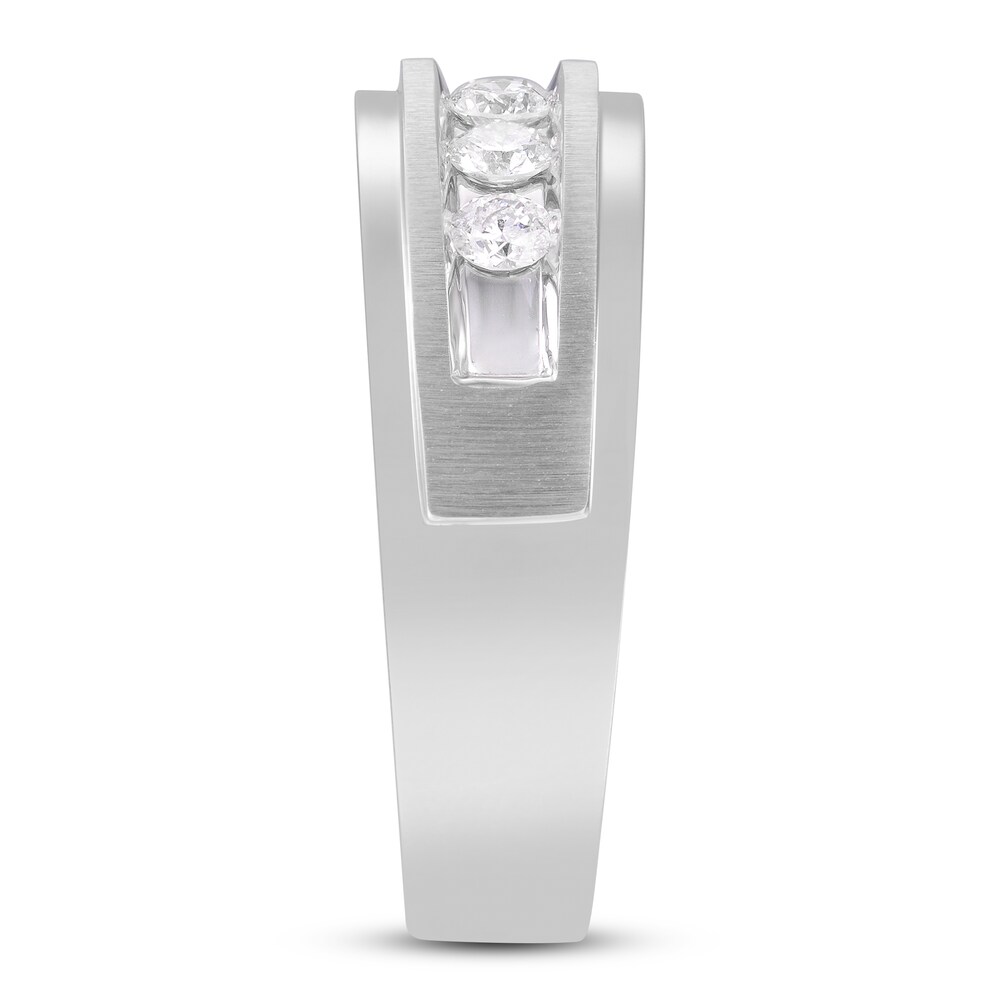 Men\'s 5-Stone Wedding Band 1/2 ct tw Round 10K White Gold CngZctvO Men\'s 5-Stone Wedding Band 1/2 ct tw Round 10K White Gold CngZctvO