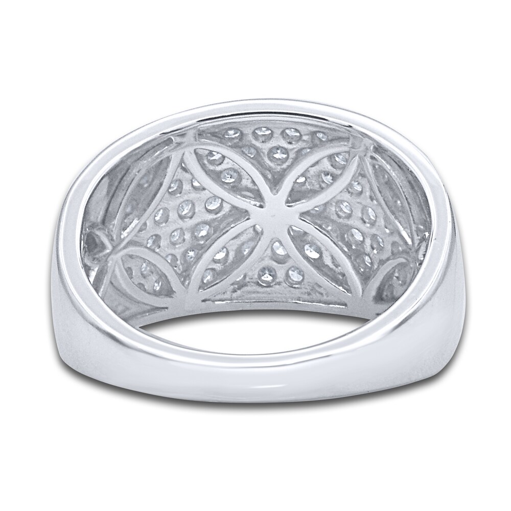 Diamond Pave Anniversary Band 1 ct tw Round 14K White Gold CuBcDI4f Diamond Pave Anniversary Band 1 ct tw Round 14K White Gold CuBcDI4f