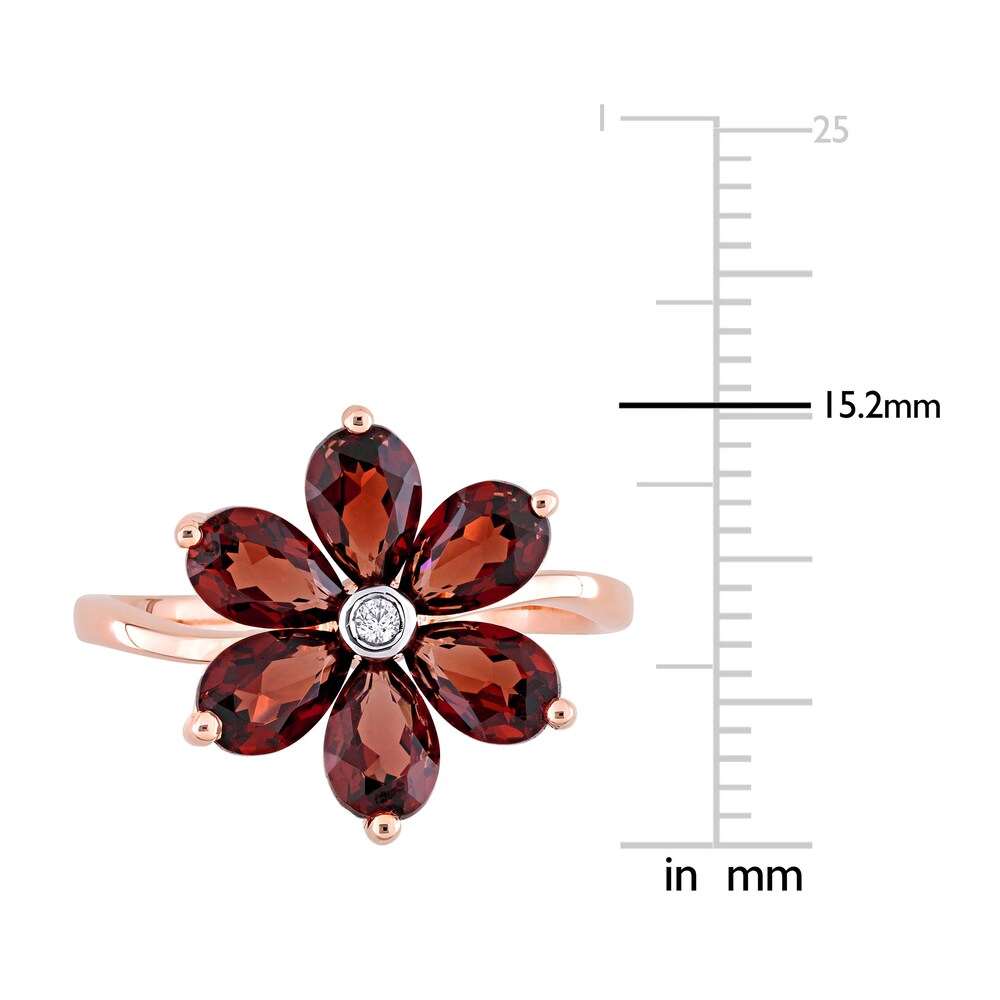 Natural Garnet Floral Ring Diamond Accent 10K Rose Gold CyRZMTb6 Natural Garnet Floral Ring Diamond Accent 10K Rose Gold CyRZMTb6