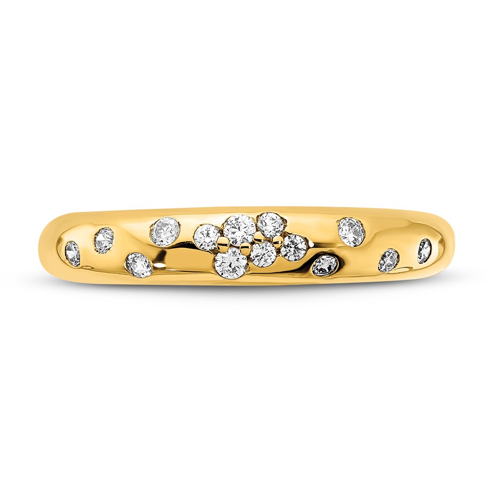 Diamond Sprinkle Ring 1/6 ct tw Round 14K Yellow Gold D7TtLyfL Diamond Sprinkle Ring 1/6 ct tw Round 14K Yellow Gold D7TtLyfL