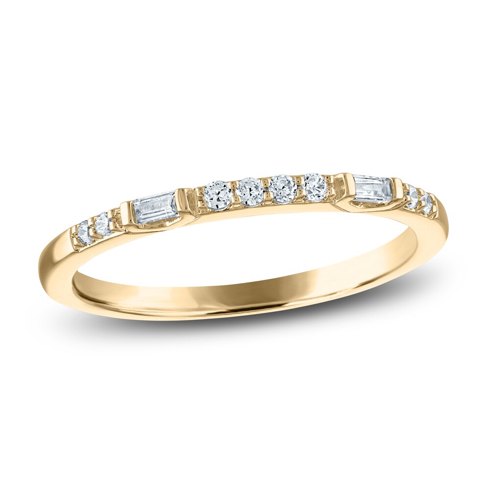 Diamond Anniversary Band 1/8 ct tw Baguette/Round 14K Yellow Gold D9DLFgqZ Diamond Anniversary Band 1/8 ct tw Baguette/Round 14K Yellow Gold D9DLFgqZ