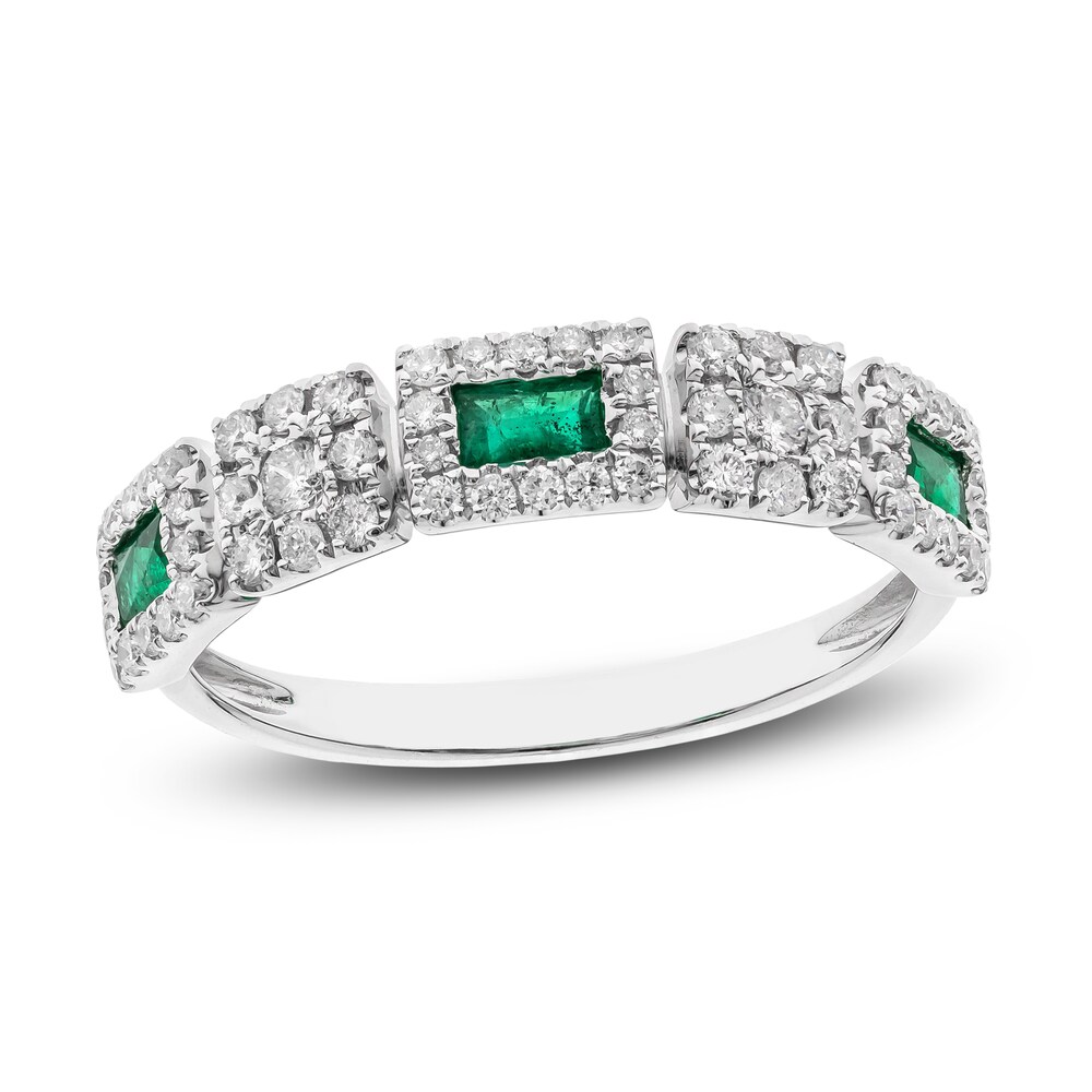 Natural Emerald Ring 3/8 ct tw Diamonds 14K White Gold DFkSzHpc Natural Emerald Ring 3/8 ct tw Diamonds 14K White Gold DFkSzHpc