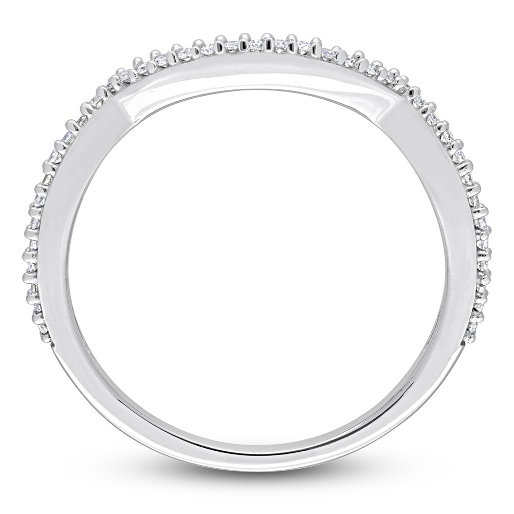 Diamond Contour Wedding Band 1/10 ct tw Round 14K White Gold DMKGEPF1 Diamond Contour Wedding Band 1/10 ct tw Round 14K White Gold DMKGEPF1