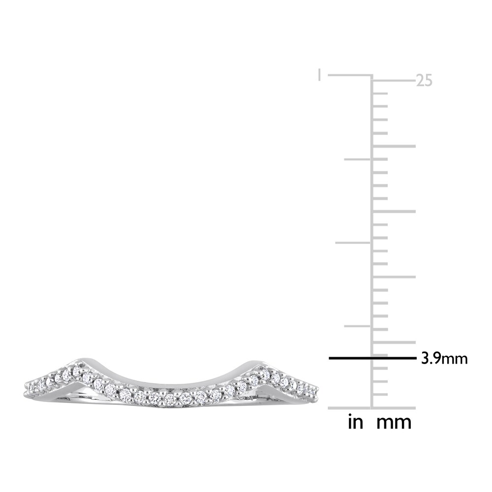 Diamond Contour Wedding Band 1/10 ct tw Round 14K White Gold DMKGEPF1 Diamond Contour Wedding Band 1/10 ct tw Round 14K White Gold DMKGEPF1