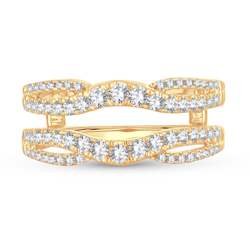 Diamond Enhancer Ring 5/8 ct tw Round 14K Yellow Gold DPHlxPLO Diamond Enhancer Ring 5/8 ct tw Round 14K Yellow Gold DPHlxPLO