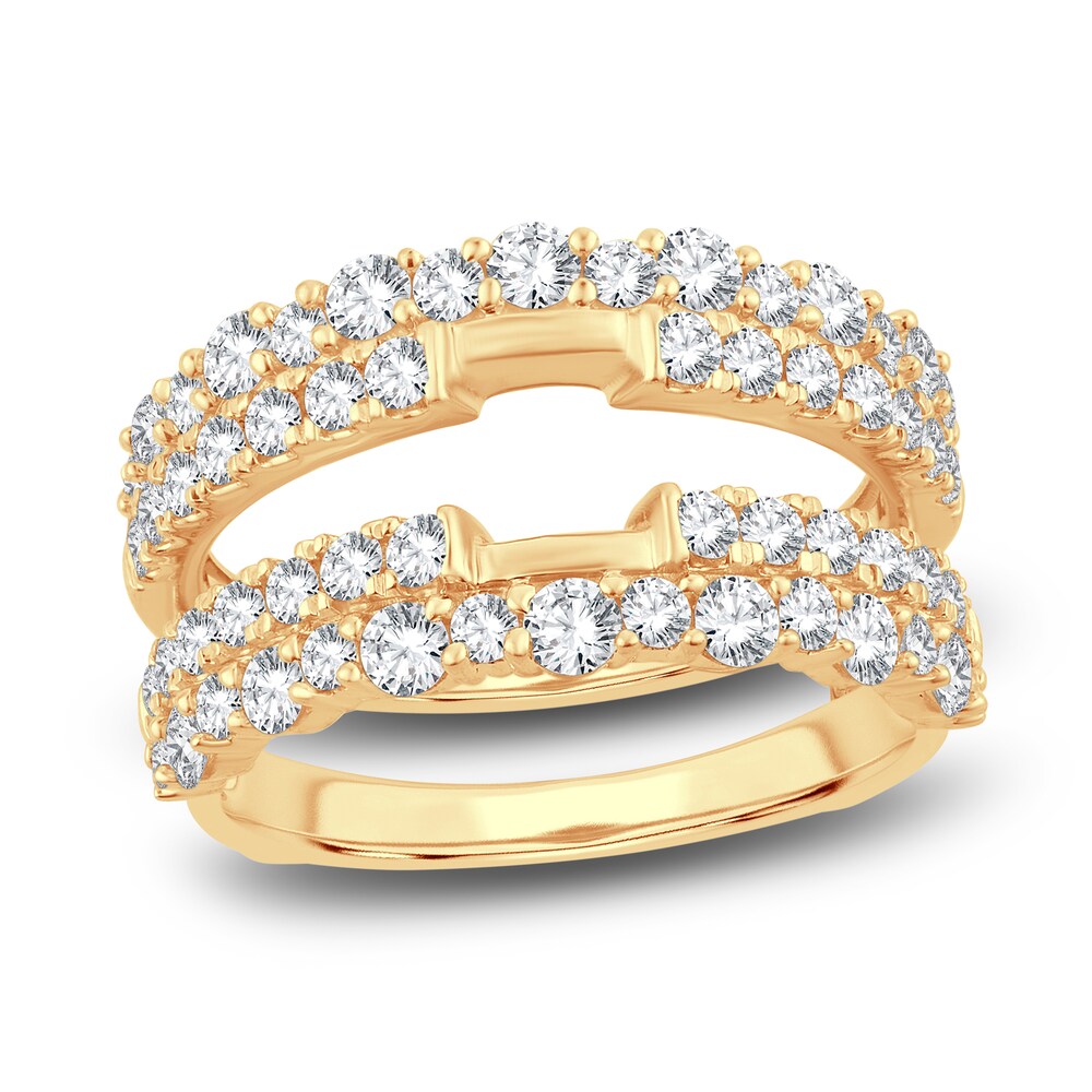 Lab-Created Diamond Enhancer Band 1-1/2 ct tw Round 14K Yellow Gold DRI1m0w7 Lab-Created Diamond Enhancer Band 1-1/2 ct tw Round 14K Yellow Gold DRI1m0w7
