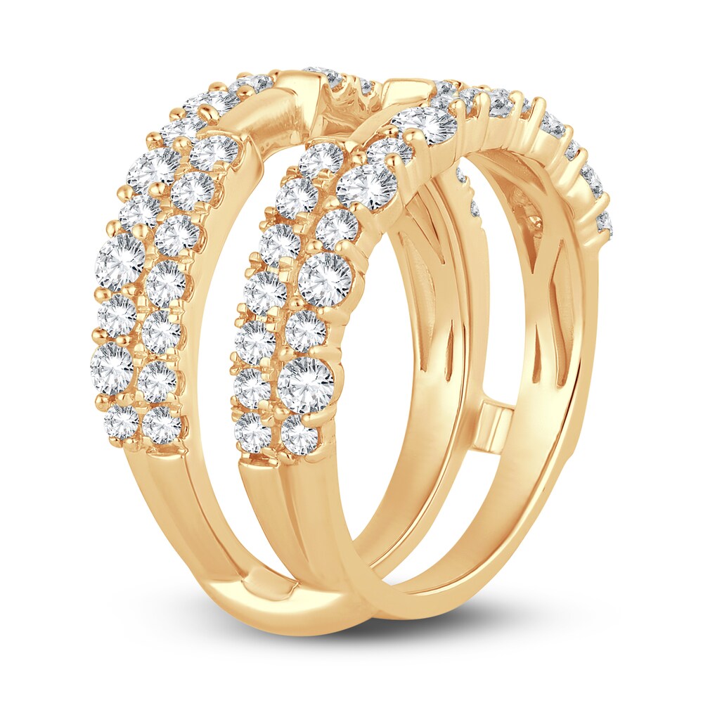 Lab-Created Diamond Enhancer Band 1-1/2 ct tw Round 14K Yellow Gold DRI1m0w7 Lab-Created Diamond Enhancer Band 1-1/2 ct tw Round 14K Yellow Gold DRI1m0w7