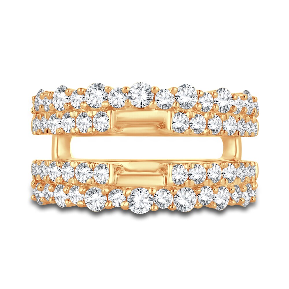 Lab-Created Diamond Enhancer Band 1-1/2 ct tw Round 14K Yellow Gold DRI1m0w7 Lab-Created Diamond Enhancer Band 1-1/2 ct tw Round 14K Yellow Gold DRI1m0w7
