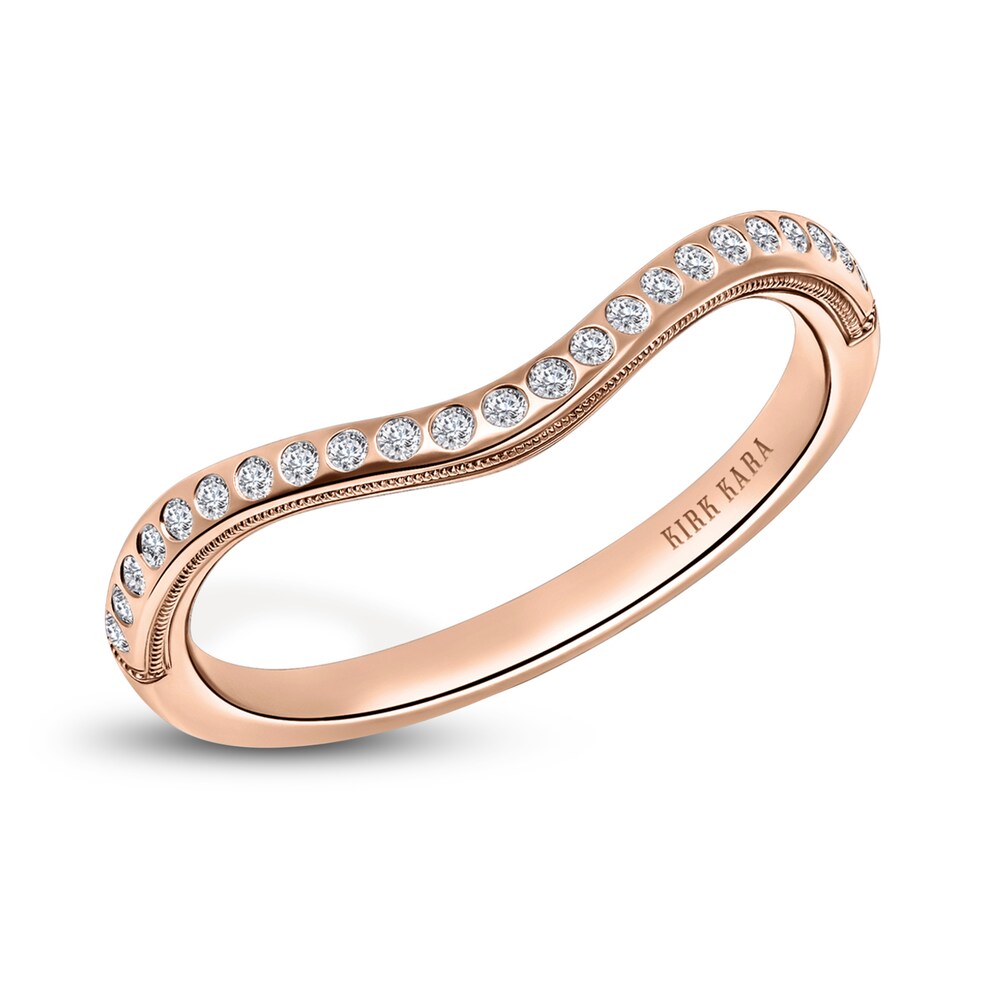 Kirk Kara Diamond Contour Wedding Band 1/10 ct tw Round 18K Rose Gold DXestKDl Kirk Kara Diamond Contour Wedding Band 1/10 ct tw Round 18K Rose Gold DXestKDl