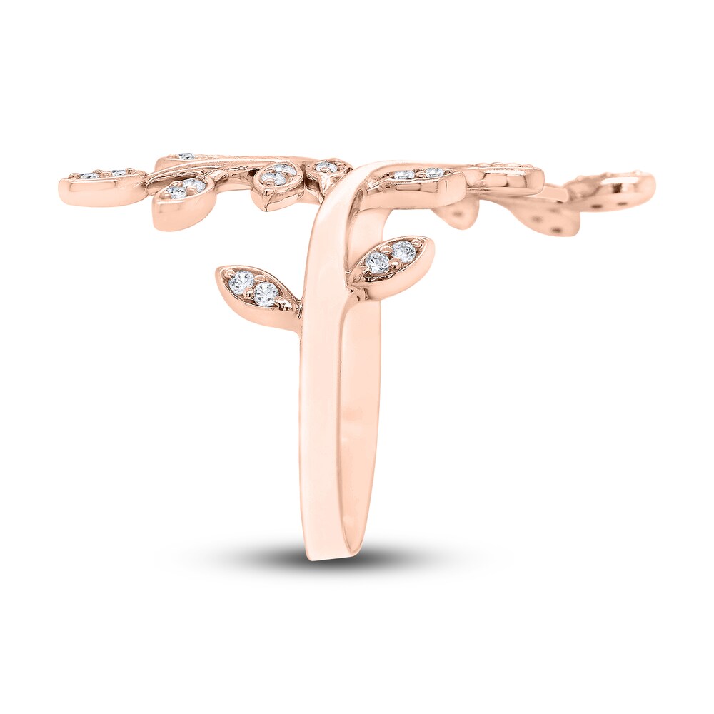 Diamond Floral Ring 1/4 ct tw Round 10K Rose Gold DlCC7DIk Diamond Floral Ring 1/4 ct tw Round 10K Rose Gold DlCC7DIk