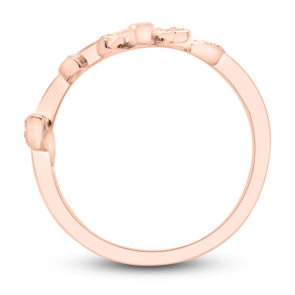 Diamond Floral Ring 1/4 ct tw Round 10K Rose Gold DlCC7DIk Diamond Floral Ring 1/4 ct tw Round 10K Rose Gold DlCC7DIk